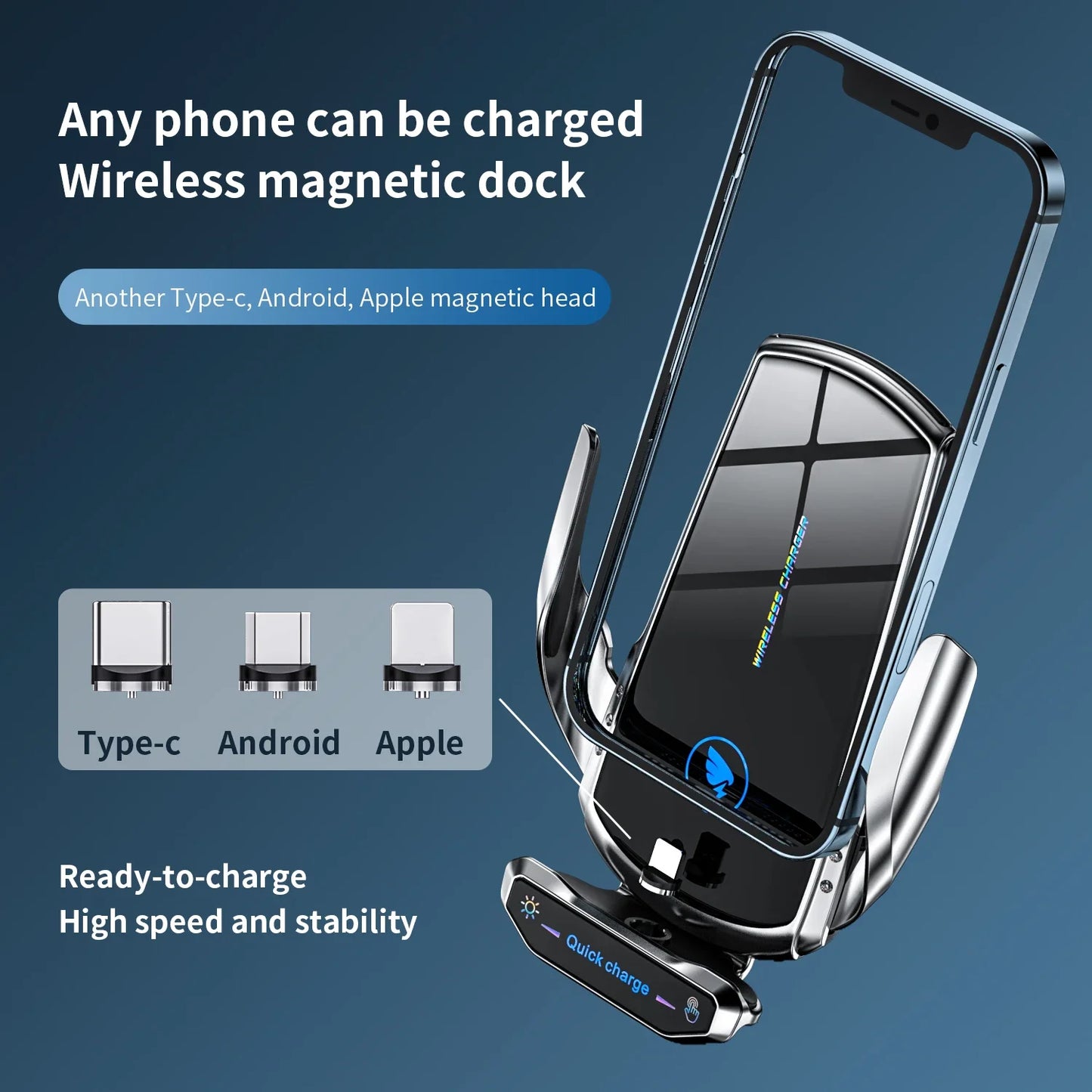 Universeller Magnetisch Wireless Charger Stand | Schnelles Laden für alle Smartphones und IPhones