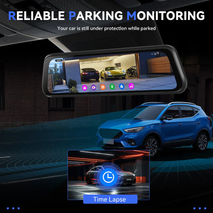 Podofo Auto-Spiegel-Videorekorder Nachtsicht ADAS+BSD Dashcam Front- und Rückkamera Spiegel WIFI Schleifenaufnahme Schwerkraftsensor GPS Parksensor – Bild 4