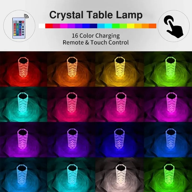 Touch Diamant 16 Farben LED-Tischlampe | Romantische Beleuchtung für zu Hause2