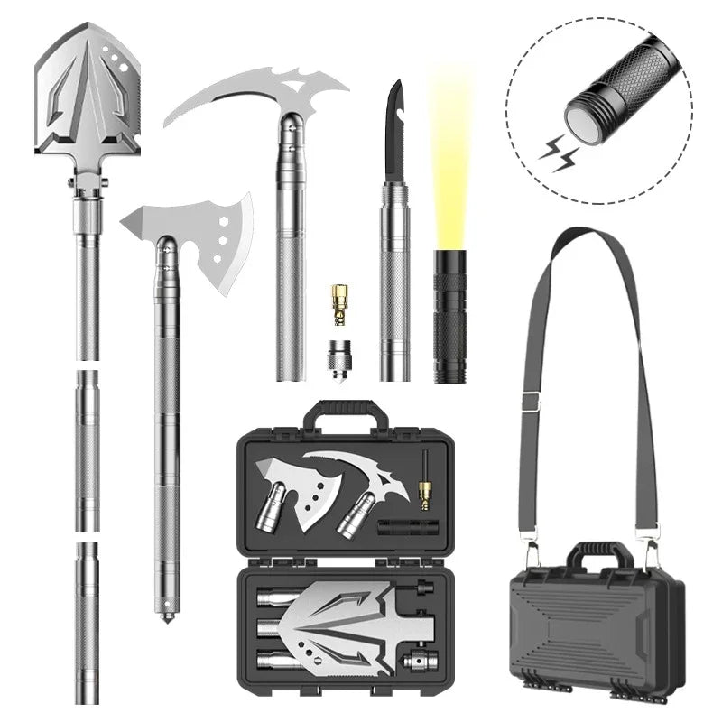 Multifunctional Outdoor Folding Shovel for Camping & Gardening made of Aluminum