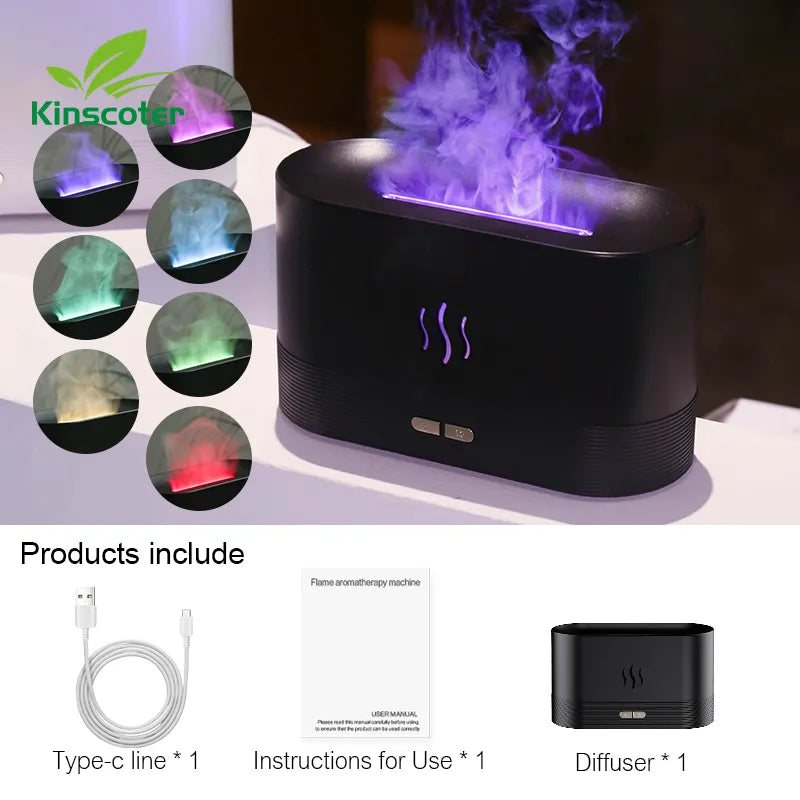 Aroma Diffuser mit Flammen-Effekt und automatischer Abschaltautomatik-pro