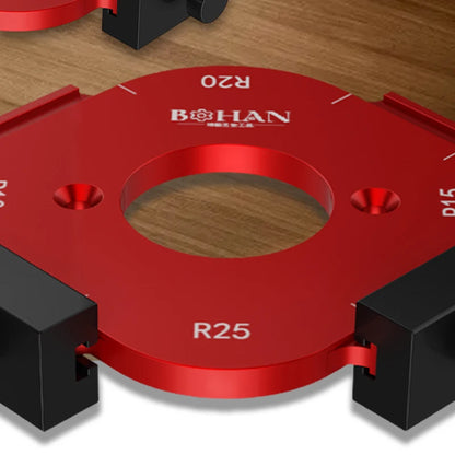 4-in-1 Frässchablone: R10-R50 Eckenradius | Winkel-Positionierungswerkzeug für Holzarbeiten 3