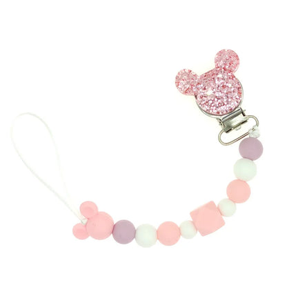 Baby Schnuller Clips Kette Silikon Perlen Beißring Spielzeug Schnuller Halter Schnuller Kette Geschenk – Bild 5