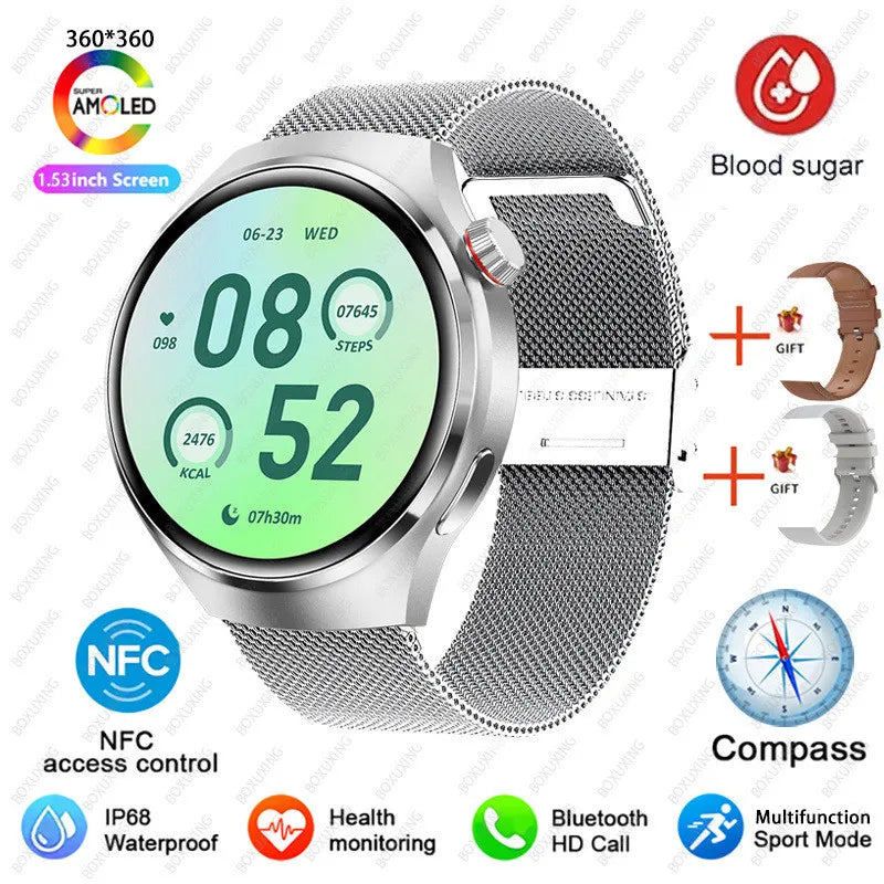 Watch 4 Pro NFC Smartwatch: Amoled HD Display4