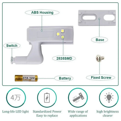 LED Smart Touch Sensor Universal Induktion Schrankbeleuchtung inkl. Batterien 7