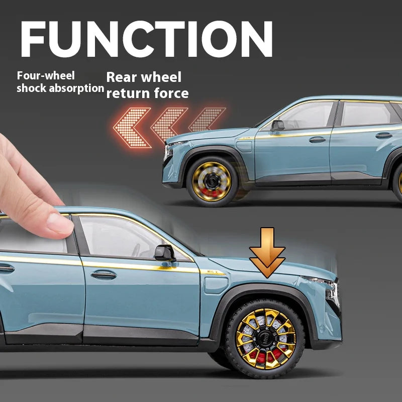BMW XM Spielzeugauto (1:24) aus Aluminiumlegierung mit Licht, Sound und Rückzug | Perfekt für Sammler