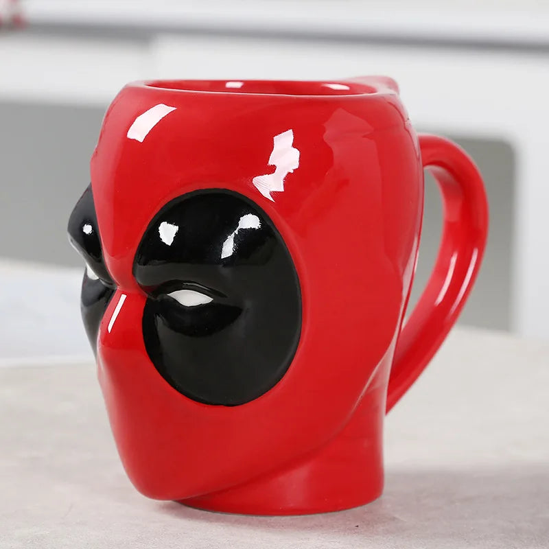 Keramik Kaffeetassen mit Superhelden-Design für Kaffee, Milch & Tee | Geschenkidee (Deadpool)