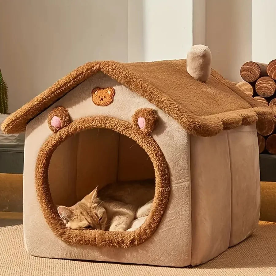 Faltbares, Waschbares Haustierbett mit abnehmbarem Kissen für kleine Hunde und Katzen 2