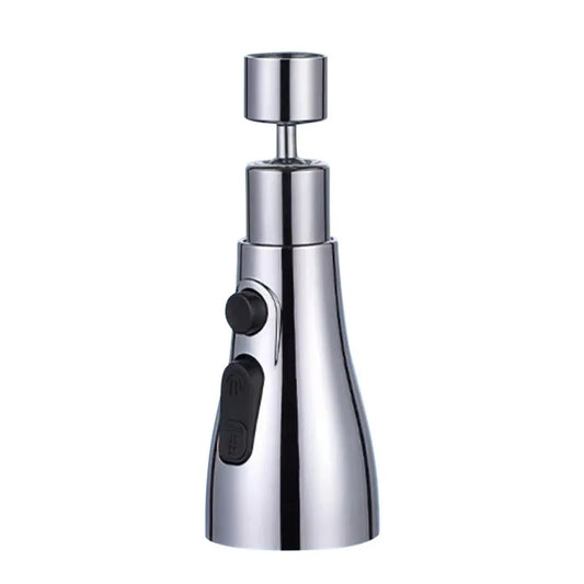 Universal 360° drehbare Küchenarmatur-Wasserhahnaufsatz mit Spritzschutzfilter (Silber)
