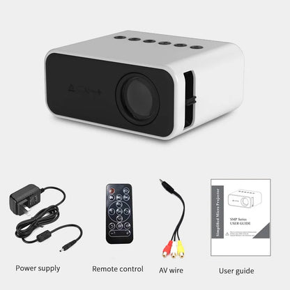 YT500 MINI Projektor | Portables 3D-Heimkino mit kabelloser Synchronisation für Android und iOS: 1080P - Weiß