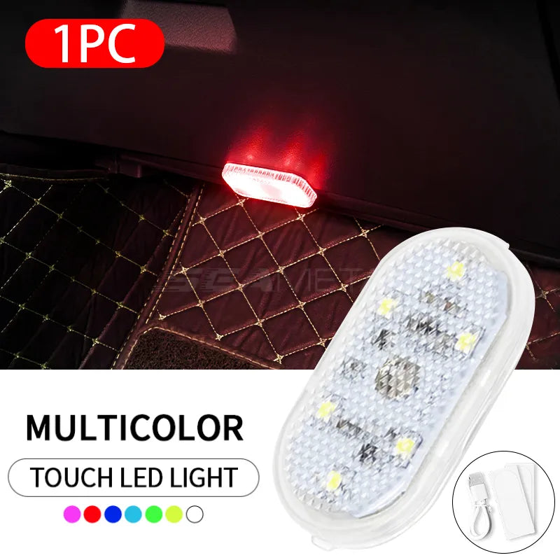 RGB Auto Innenraumbeleuchtung | Mehrfarbige LED Atmosphäre Lichter mit Touch-Funktion und USB-Aufladung2