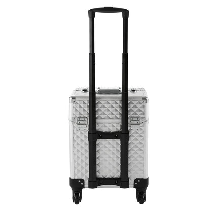 Kosmetikkoffer Kosmetik-Aufbewahrungsbox Rollender Schminkkoffer 34x24x41cm mit Universalrollen – Bild 5