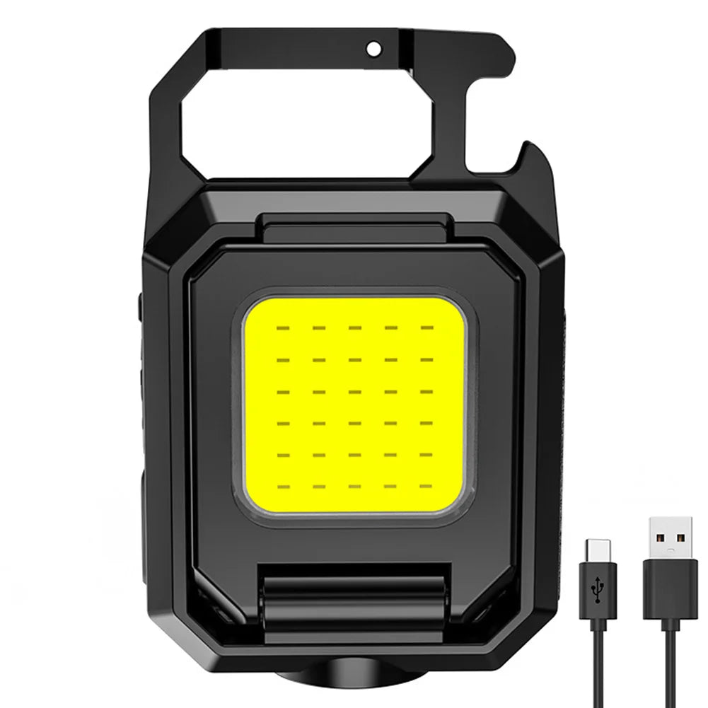 COB-Schlüsselbund Triple-LED Taschenlampe Ultra Version | 6-in-1 Multifunktional: USB Wiederaufladbar