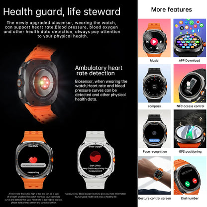 4G-SIM Smartwatch U8 Ultra (2025) | 4GB RAM, 32GB Speicher: Dual Camera, GPS, WiFi, Wasserdicht