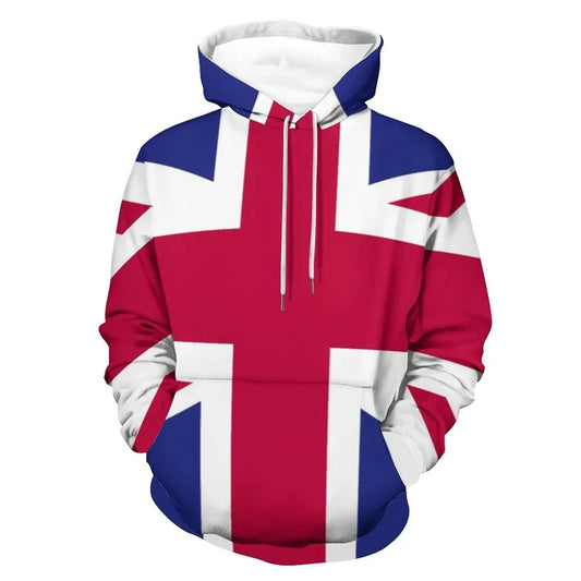 England UK Flagge Fussball Fan Edition 3D Hoodie | EM2024 Streetwear