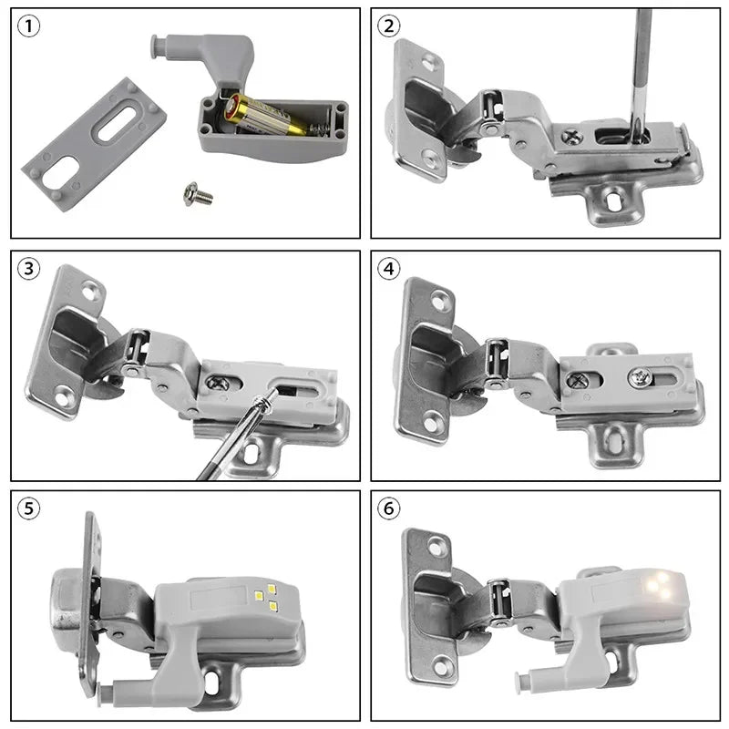 LED Smart Touch Sensor Universal Induktion Schrankbeleuchtung inkl. Batterien 6