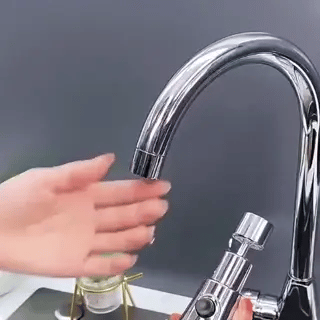 Universal 360° drehbare Küchenarmatur-Wasserhahnaufsatz mit Spritzschutzfilter (Preview GIF)