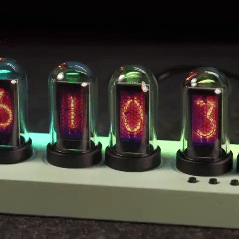 WLAN-gesteuerte IPS-Nixie-Tube Uhr mit RGB-Lichteffekt: Smart, Stylisch & Individuell (Preview GIF)