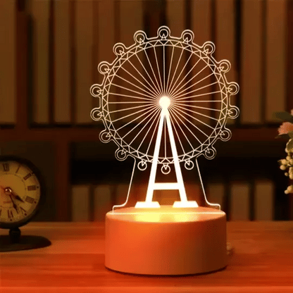 3D Acryl-USB-LED-Nachtlicht | Perfektes Geschenk: Warmweiß - Preview GIF