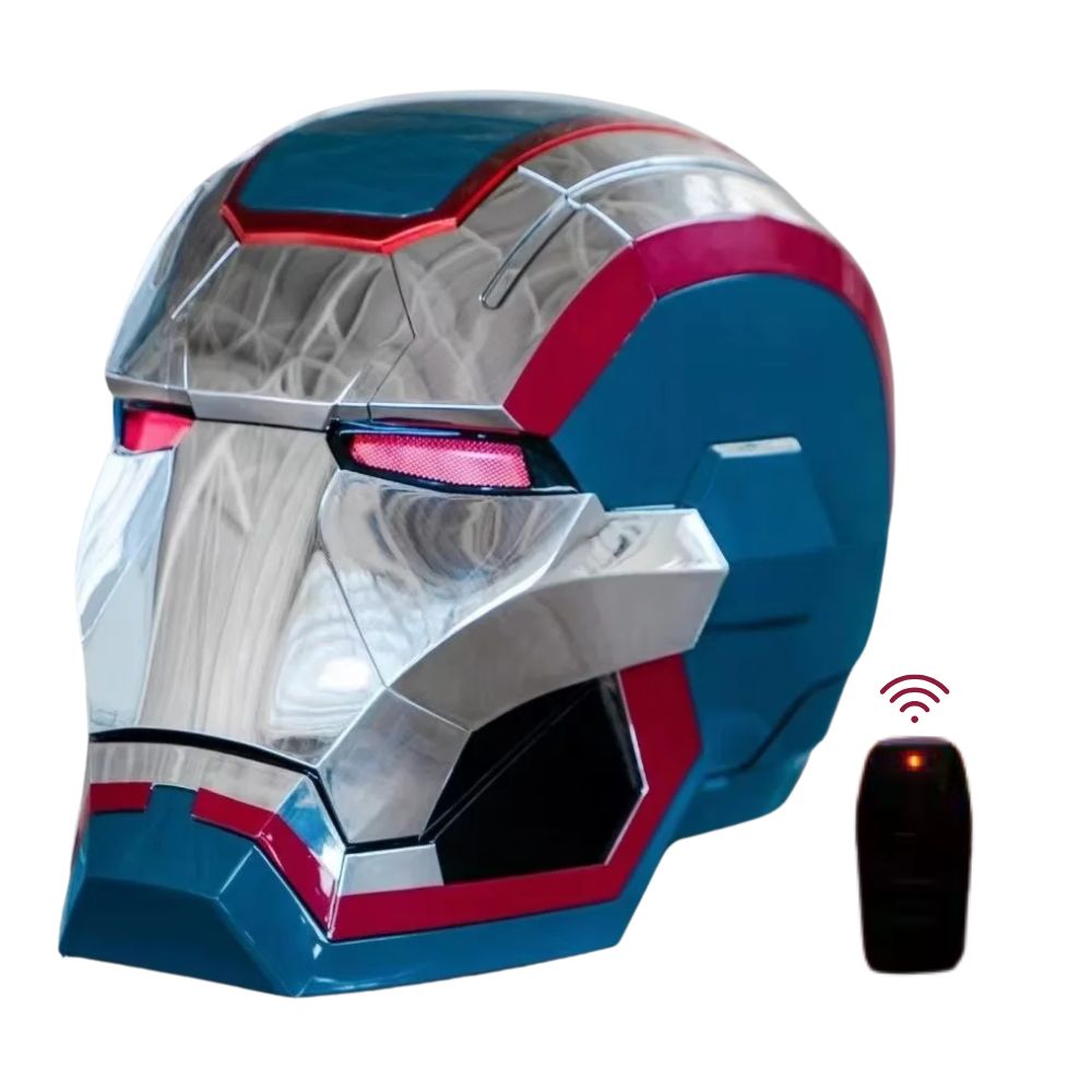 Iron Man 'War Machine - Iron Patriot' Helm (1:1) | Sprach- & Fernsteuerung, leuchtende Augen, elektrisches Cosplay