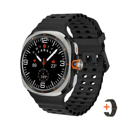 4G-SIM Smartwatch U8 Ultra (2025) | 4GB RAM, 32GB Speicher: Dual Camera, GPS, WiFi, Wasserdicht (Schwarz mit Silikonarmband + 1 Mesh-Armband GESCHENK)