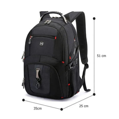 Sac à dos de voyage multifonction Swiss-Style 17 pouces avec port USB, hydrofuge