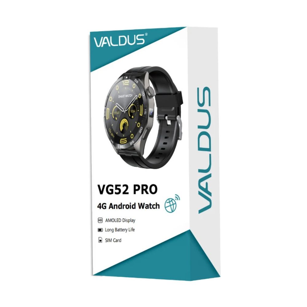 VALDUS VG52 Pro Smartwatch | AMOLED Display, 4G-SIM, NFC, GPS, SOS, Kamera 200 MP, Videoanruf