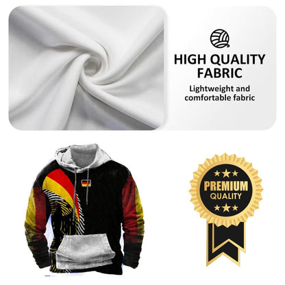 Vintage Deutschland Flagge Hoodie | Unisex Kapuzenpullover, Streetwear Sweatshirt