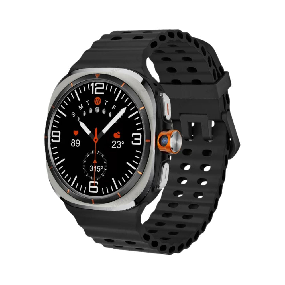 4G-SIM Smartwatch U8 Ultra (2025) | 4GB RAM, 32GB Speicher: Dual Camera, GPS, WiFi, Wasserdicht (Schwarz mit Silikonarmband)