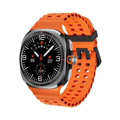 4G-SIM Smartwatch U8 Ultra (2025) | 4GB RAM, 32GB Speicher: Dual Camera, GPS, WiFi, Wasserdicht (Orange mit Silikonarmband)