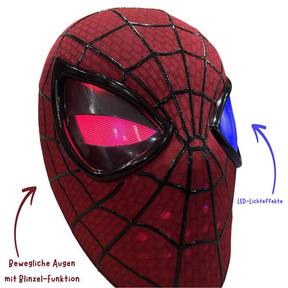 Spider-Man Helm | Bewegliche Cosplay Maske mit leuchtenden Augen