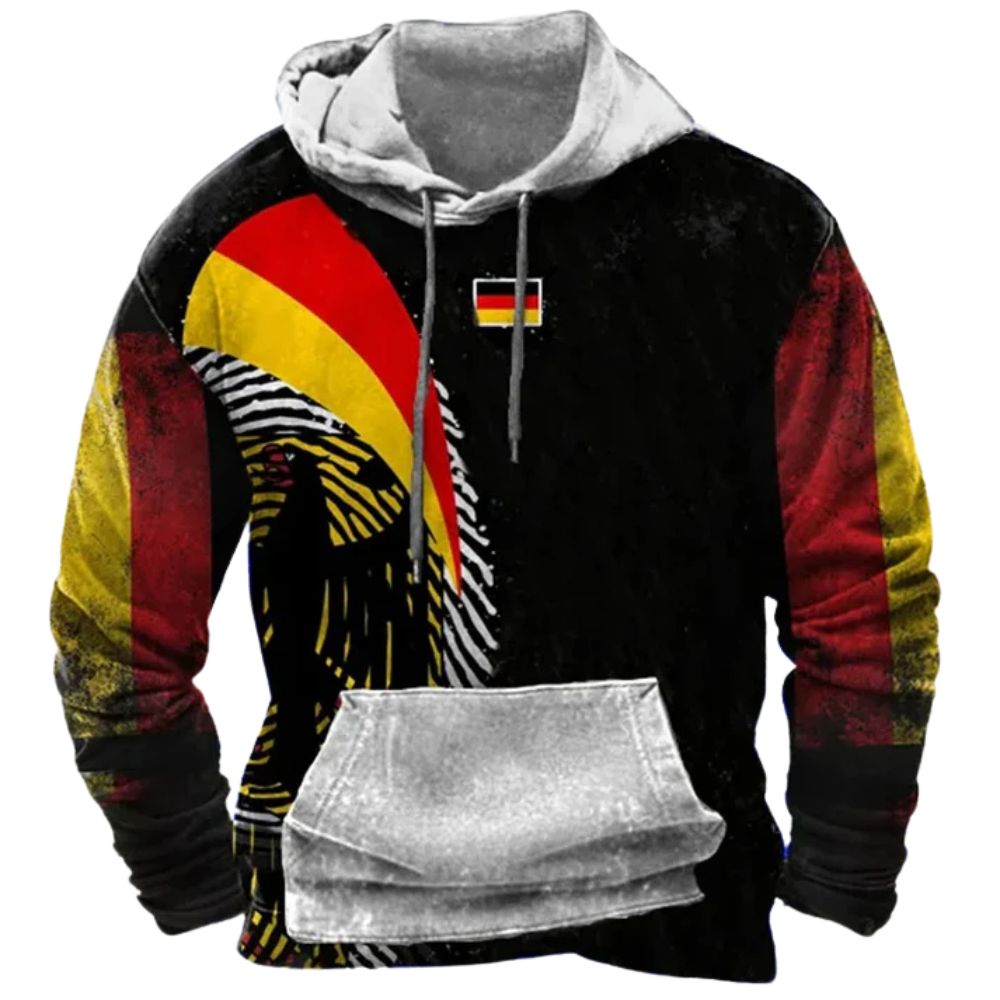 Vintage Deutschland Flagge Hoodie | Unisex Kapuzenpullover, Streetwear Sweatshirt