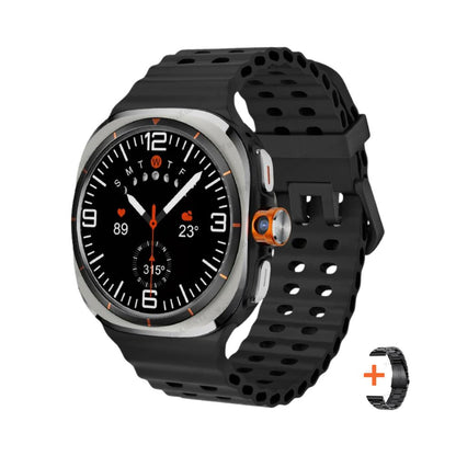 4G-SIM Smartwatch U8 Ultra (2025) | 4GB RAM, 32GB Speicher: Dual Camera, GPS, WiFi, Wasserdicht (Schwarz mit Silikonarmband + 1 Stahlarmband GESCHENK)