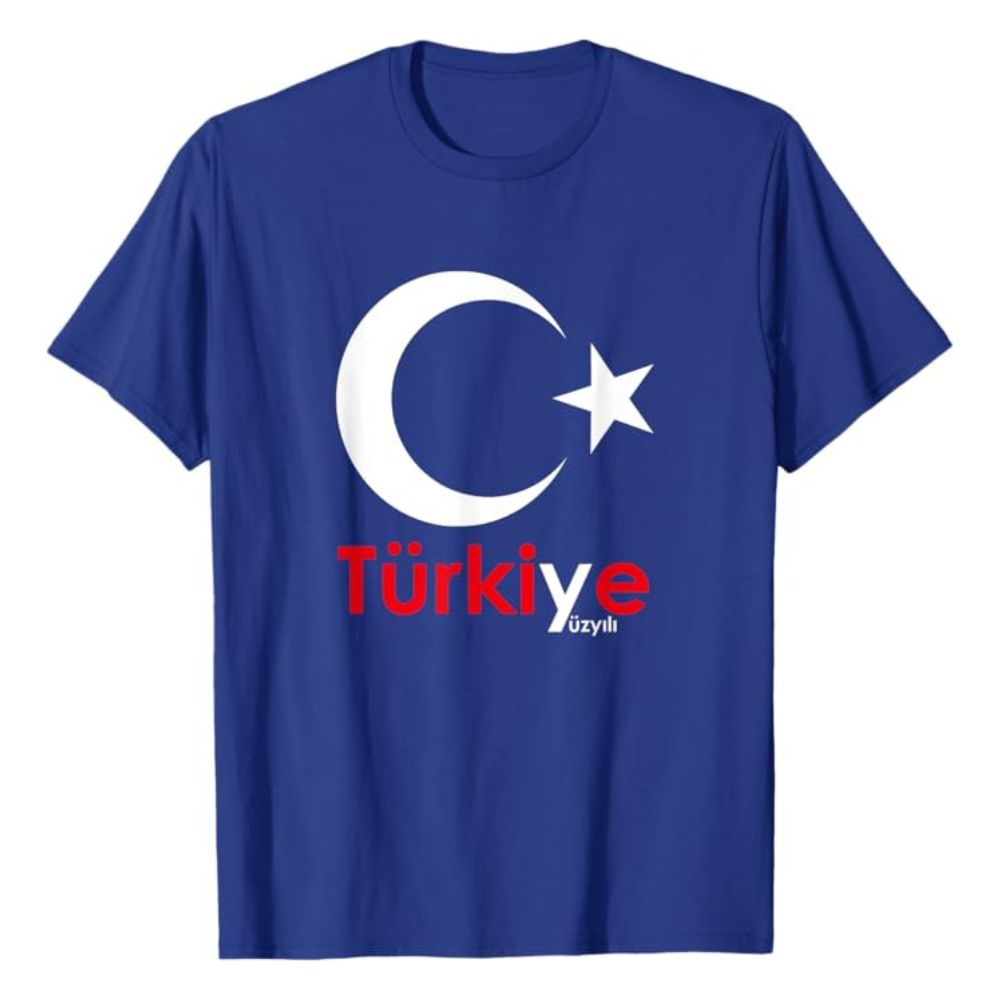 Türkiye YÜZYILI mit Mond und Stern T-Shirt