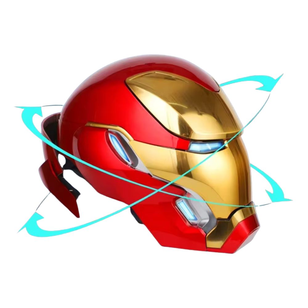 MK50 Iron Man Helm (1:1) Extended Version mit Verwandlungsfunktion | Sprachsteuerung, leuchtende Augen, elektrisches Cosplay