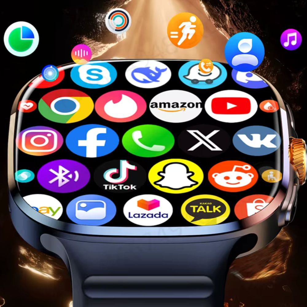 Android 10 4G Smartwatch mit Kamera (32GB RAM, 256GB Speicher) | AMOLED HD Display, SIM Karte, WLAN, GPS, Fitness Tracker, großer Akku