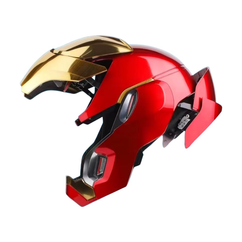 MK50 Iron Man Helm (1:1) Extended Version mit Verwandlungsfunktion | Sprachsteuerung, leuchtende Augen, elektrisches Cosplay