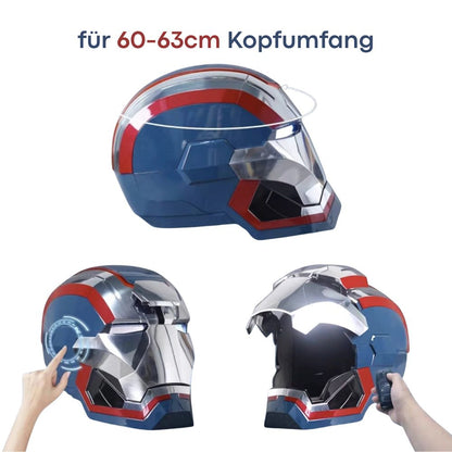 Iron Man 'War Machine - Iron Patriot' Helm (1:1) | Sprach- & Fernsteuerung, leuchtende Augen, elektrisches Cosplay