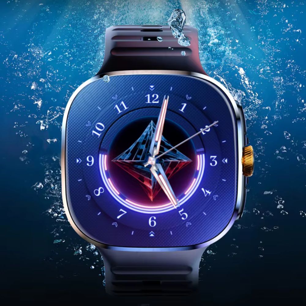 Android 10 4G Smartwatch mit Kamera (32GB RAM, 256GB Speicher) | AMOLED HD Display, SIM Karte, WLAN, GPS, Fitness Tracker, großer Akku