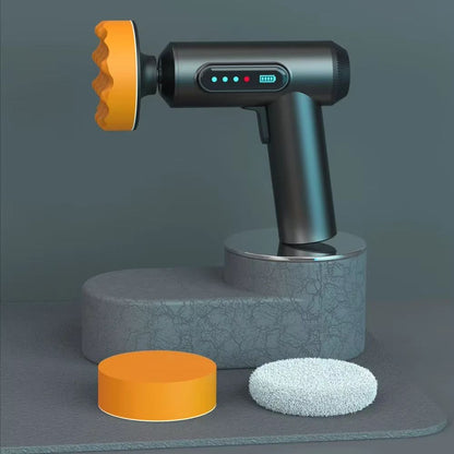 Kabellose Mini Auto-Poliermaschine | Tragbare Poliermaschine mit 75mm Polierschwamm & Pads für Auto, Möbel & Metall
