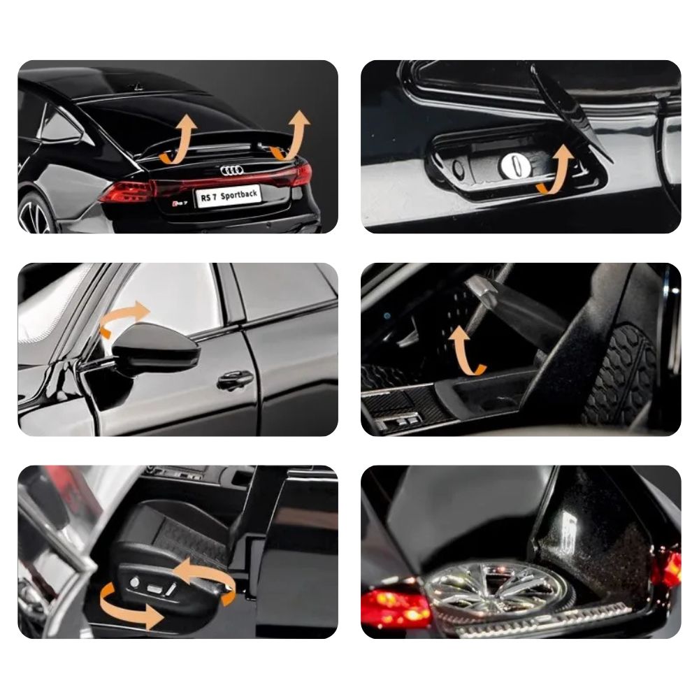 Audi RS7 Sportback Modellauto (1:18) mit Fernbedienung und Geschenkbox, Sound & Licht | Sammlerstück, Geschenk