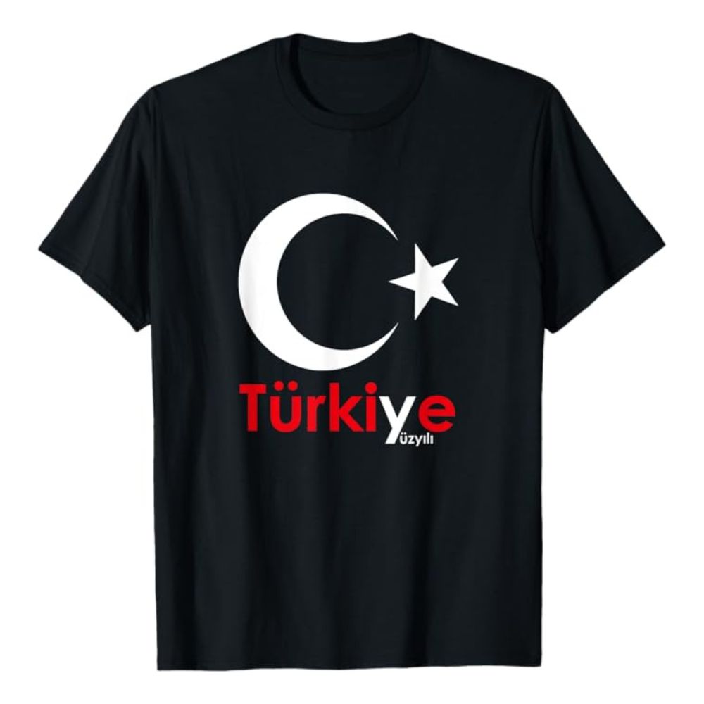 Türkiye YÜZYILI mit Mond und Stern T-Shirt