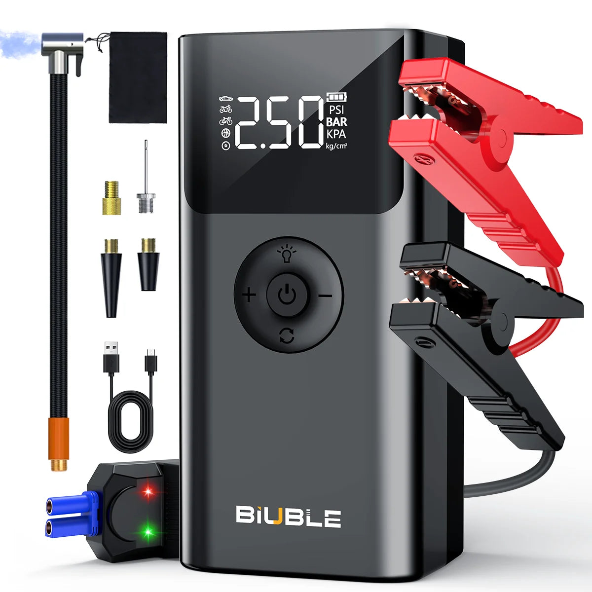 Starthilfe mit Reifenfüller – 8.000 bis 26.800 mAh
