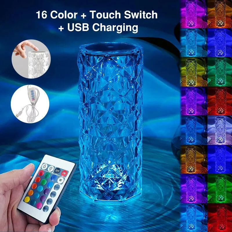 Touch Diamant 16 Farben LED-Tischlampe | Romantische Beleuchtung für zu Hause1