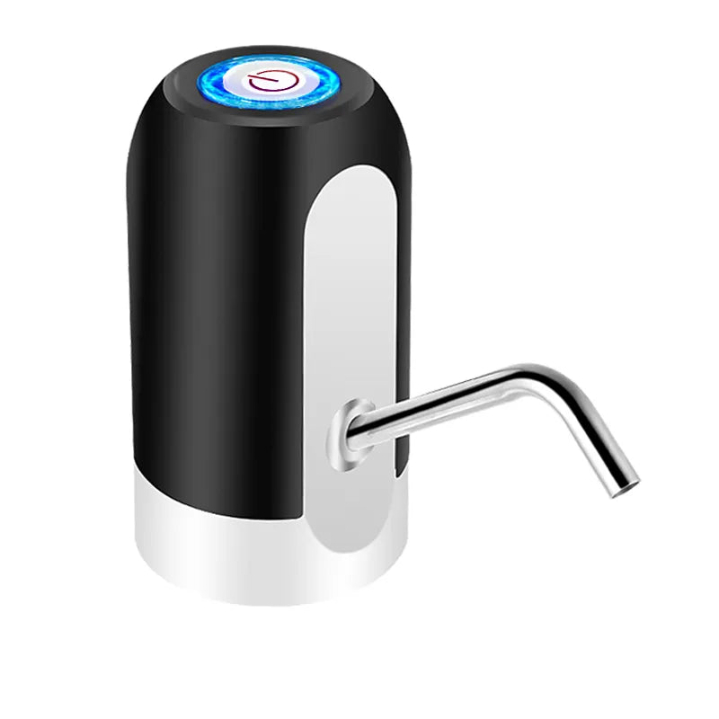 Elektrische Wasserspenderpumpe für 5-Gallonen-Flaschen (>20 l) mit USB-Ladefunktion (schwarz)