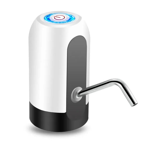Elektrische Wasserspenderpumpe für 5-Gallonen-Flaschen (>20 l) mit USB-Ladefunktion (weiß)