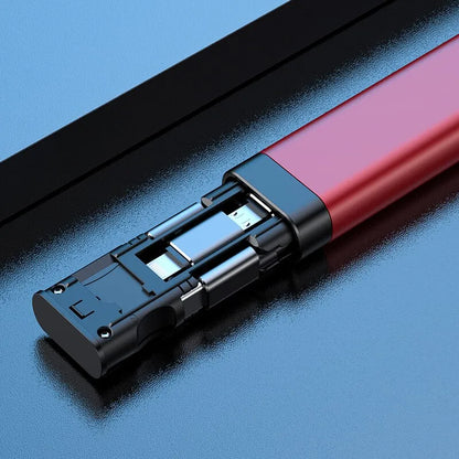 9-in-1 USB Typ-C Multifunktionsdatenkabel | Kartenleser, Micro-SD, Hochgeschwindigkeitsadapter (Rot)